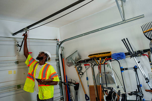 Professional Garage Door Panel Replacement technician working in Union County County, OH